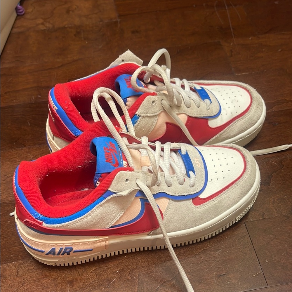Nike Air Sneakers - Red, White, and Blue